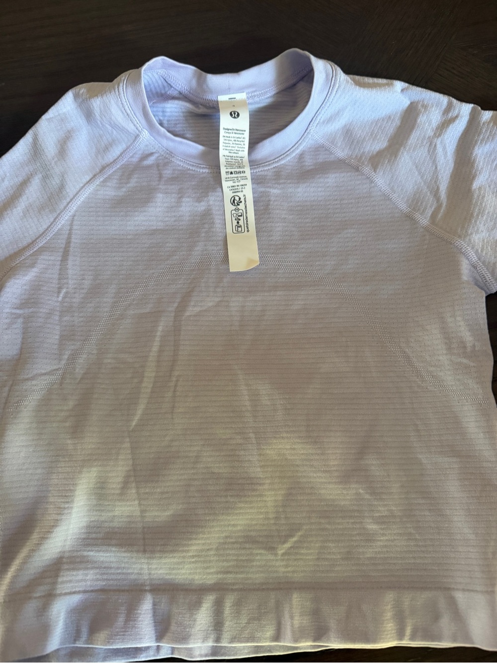lululemon athletica Women's Light Lavender Short Sleeve Tee